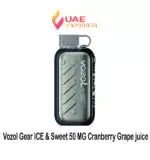 Vozol Gear Ice & Sweet 50K Puffs Disposable Vape – Cooler, Sweeter – cranberry grape