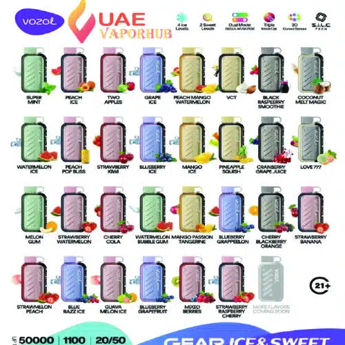 Vozol Gear Ice & Sweet 50K Puffs Disposable Vape – Cooler, Sweeter – Make It Yours!  