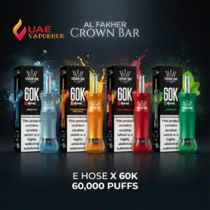 Al Fakher Crown Bar 60000 Puffs Disposable Vape – E Hose X Hookah Edition at UAE Vapor Hub