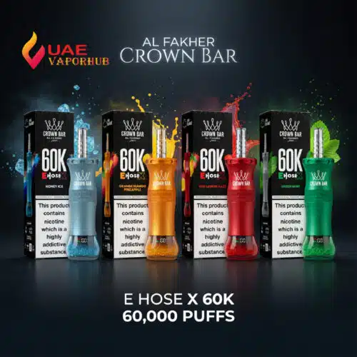Al Fakher Crown Bar 60000 Puffs Disposable Vape – E Hose X Hookah Edition at UAE Vapor Hub