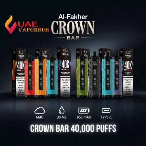 Al Fakher Crown Bar Mega Max 40000 Puffs Disposable Vape at UAE Vapor Hub