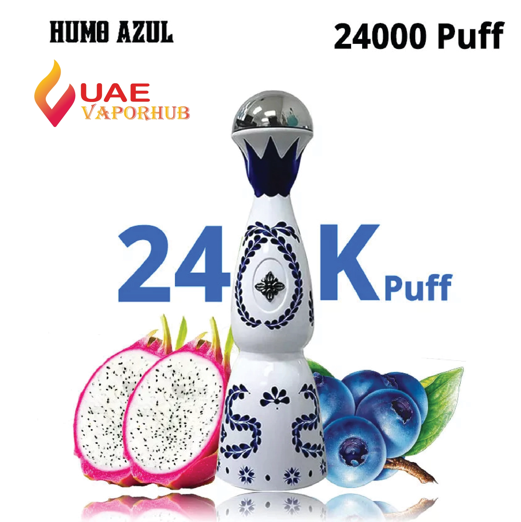 Humo Azul 24000 Puffs 2%(20mg) Disposable Vape - UAE Vapor Hub AE