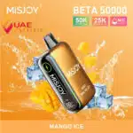 MISJOY Beta 50000 Puffs 50mg Mango Ice Disposable Vape in Dubai