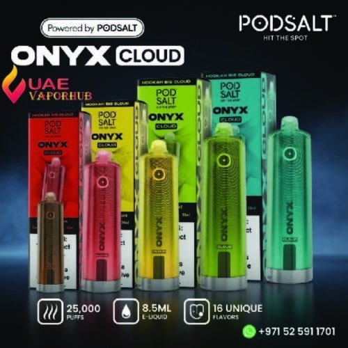 Pod Salt Onyx Cloud 25000 Puffs 5mg DTL Disposable Vape at UAE Vapor Hub