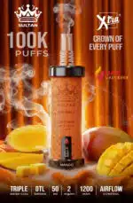 Sultan Xtra Shisha 100,000 Puffs 2mg Disposable Vape Mango