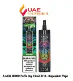 AAOK 80000 Puffs Big Cloud DTL Disposable Vape Price in UAE.