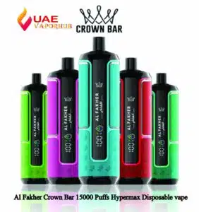 Al Fakher Crown Bar 15000 Puffs Hypermax Disposable vape at UAE Vapor Hub