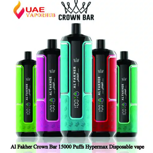 Al Fakher Crown Bar 15000 Puffs Hypermax Disposable vape at UAE Vapor Hub