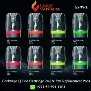 Geekvape Q Pod Cartridge 2ml & 3ml Replacement Pods at UAE Vapor Hub