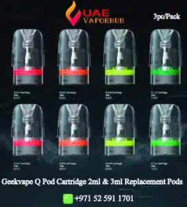 Geekvape Q Pod Cartridge 2ml & 3ml Replacement Pods at UAE Vapor Hub