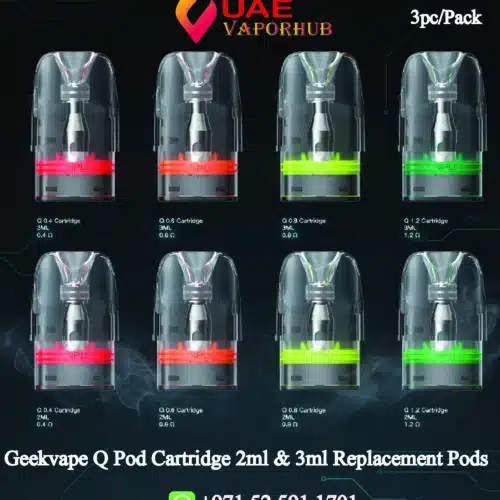 Geekvape Q Pod Cartridge 2ml & 3ml Replacement Pods at UAE Vapor Hub