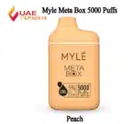 MYLE Meta Box 5000 Puffs peach flavor Disposable Vape in UAE