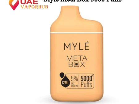 MYLE Meta Box 5000 Puffs peach flavor Disposable Vape in UAE