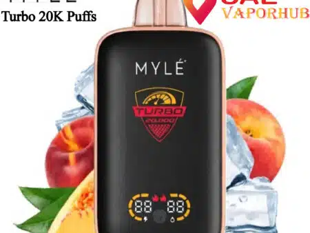 MYLE Turbo 20000 Puffs Disposable Vape Peach Ice in Dubai