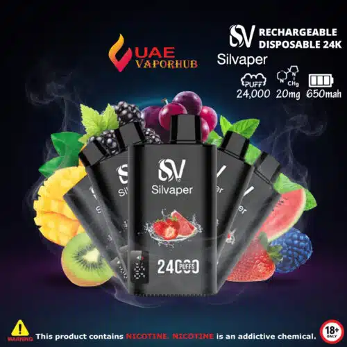 Silvaper 24000 Puffs 20mg nicotine Disposable Vape at UAE Vapor Hub