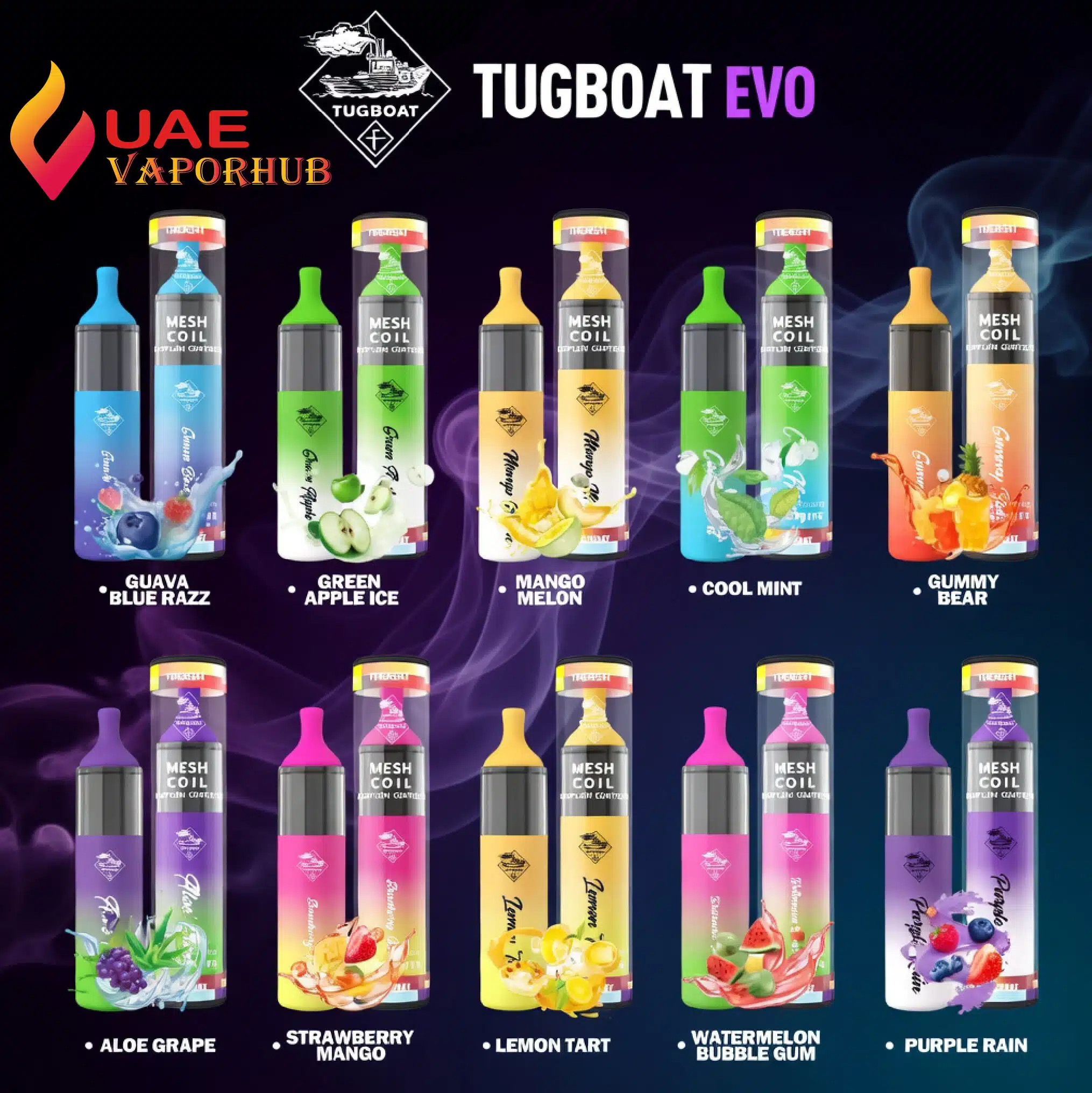 Tugboat evo 4500 Puffs Tugboat EVO 4500 Puffs 50mg Nicotine Disposable Vape at UAE Vapor Hub
