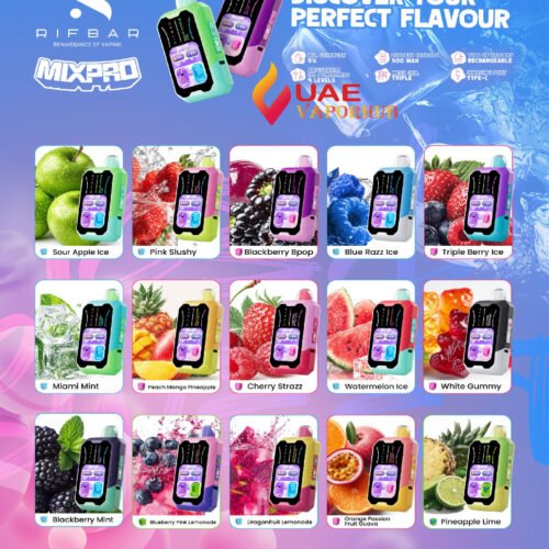 RIFBAR Mix Pro 40000 Puffs Disposable Vape at UAE Vapor Hub.