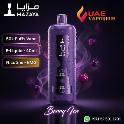 Mazaya Cloud AURA 50K Puffs Berry Ice flavor Disposable Vape