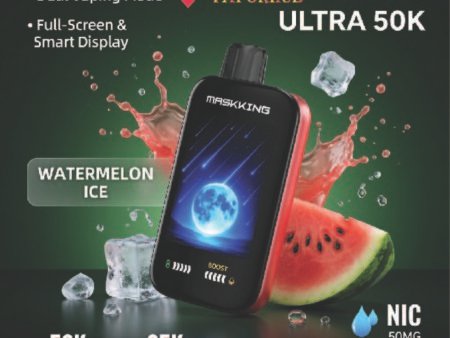 Maskking Ultra 50000 Puffs Disposable Vape Watermelon ice flavor in Dubai