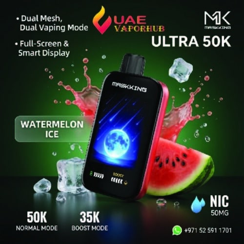 Maskking Ultra 50000 Puffs Disposable Vape Watermelon ice flavor in Dubai