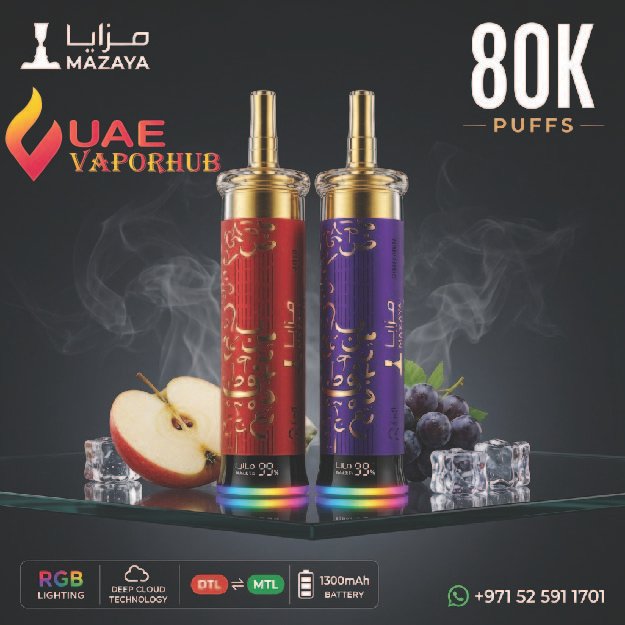 Buy Mazaya Ehookah Deep Cloud 80000 Puffs Disposable Vape Mazaya Ehookah Deep Cloud 80000 Puffs Disposable Vape at UAE Vapor Hub