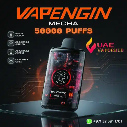 Vapengin Mecha 50000 Puffs rechargeable disposable vape at UAE Vapor Hub