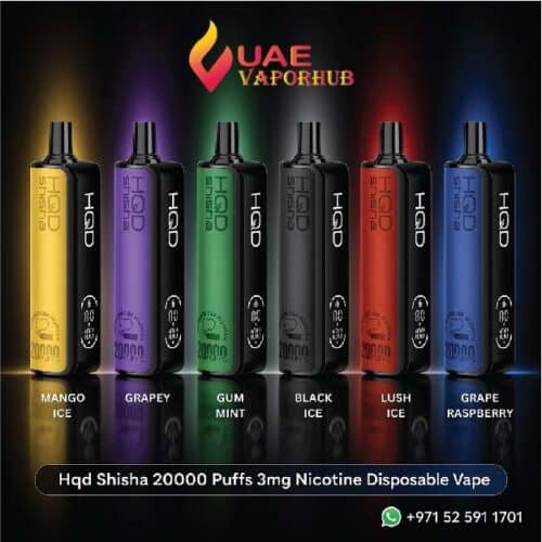 HQD Shisha 20000 Puffs 2% Disposable vape at UAE Vapor Hub
