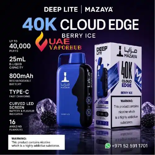 Buy Mazaya Deep Lite Cloud Edge 40000 Puffs Disposable Vape at UAE Vapor Hub