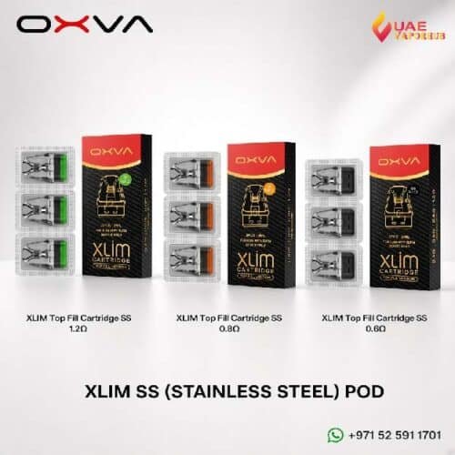 Buy OXVA Xlim SS Pods 2ml Top Fill Cartridge in UAE
