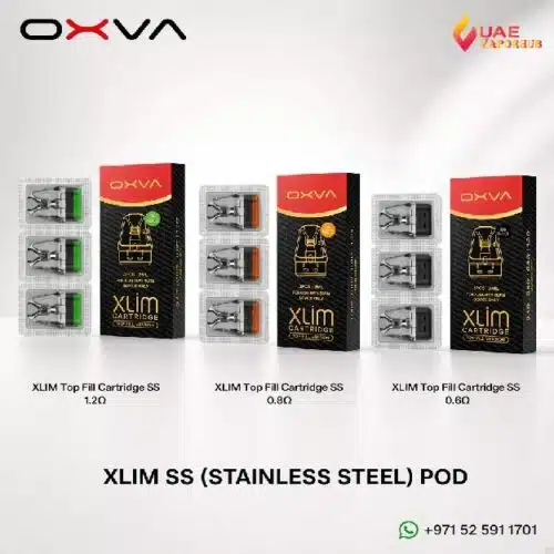 Buy OXVA Xlim SS Pods 2ml Top Fill Cartridge in UAE