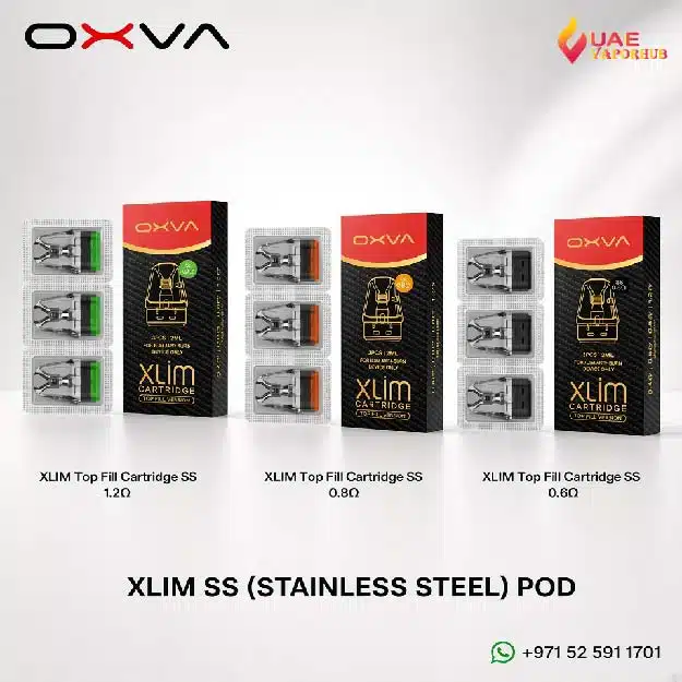 OXVA SS 2ml Top Fill Pod Buy OXVA Xlim SS Pods 2ml Top Fill Cartridge in UAE