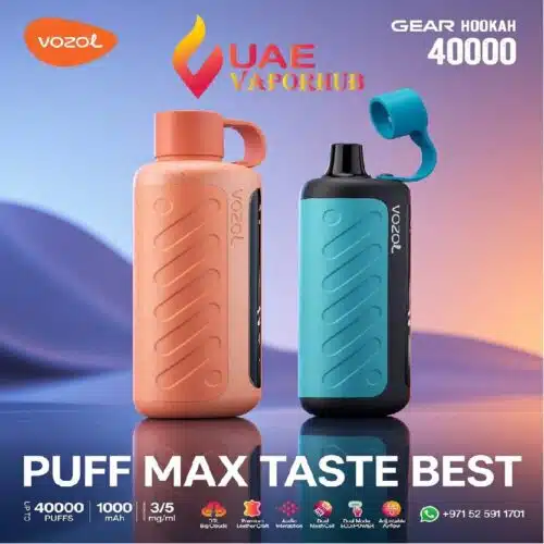 VOZOL Gear Hookah 40000 Puffs disposable vape device with smart screen display Device