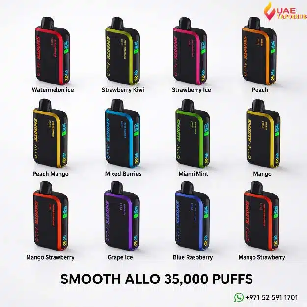 Order Smooth Allo 35000 Puffs Disposable Vape—Popular Flavors & Rechargeable Device in UAE Shop Smooth Allo 35000 Puffs Disposable Vape in UAE